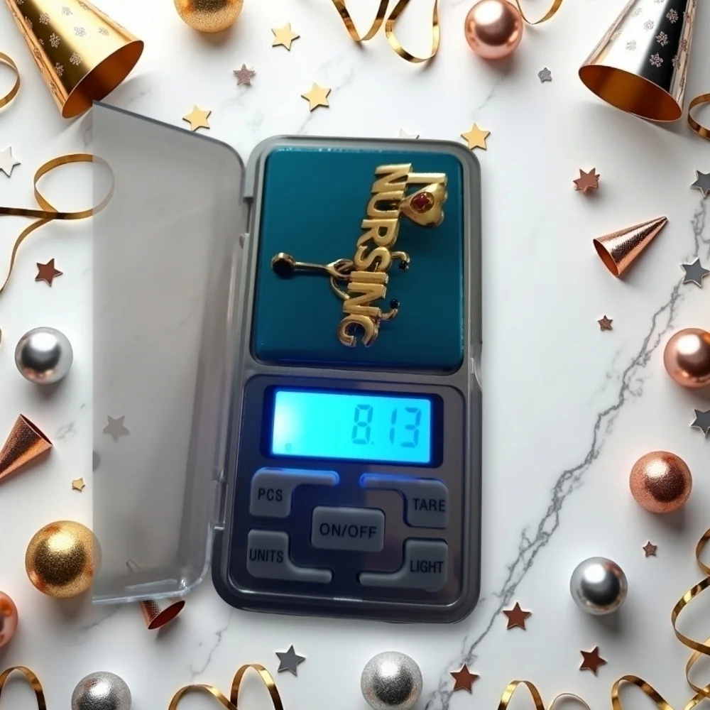 Nursing Pin Brooch Stethoscope RN LPN CNA Gold Tone - Picture 4 of 8